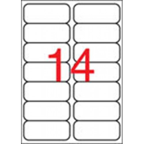 Apli Etikett 99,1x38,1mm poliészter kerekített sarkú átlátszó 140 etikett/csomag