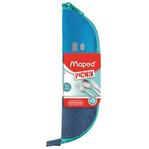 Maped Picnik Evőeszközkészlet fém szövet tokban Concept Kids kék