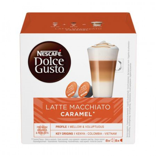 Kávékapszula 8x2db Dolce Gusto kompatibilis Nescafé Latte Macchiato karamellás
