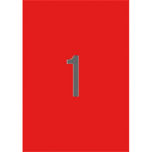 Apli Etikett 210x297mm színes piros 20 etikett/csomag