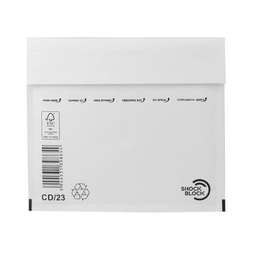 Légpárnás tasak 165x180mm belméret CD boríték fehér