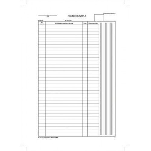 Victoria Felmérési napló 25x5 A4 D.7570-104