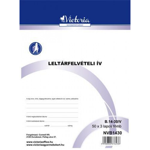 Victoria Leltárfelvételi ív 50x3 A4 B.14-30