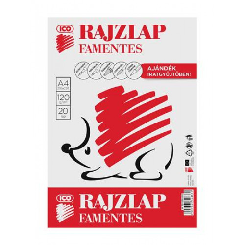 Ico Rajzlap famentes A4 120g/m2 Süni