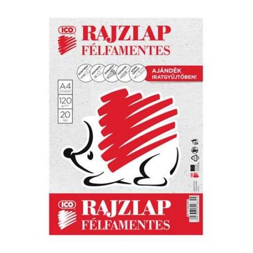Ico Rajzlap félfamentes A4 120g/m2 Süni