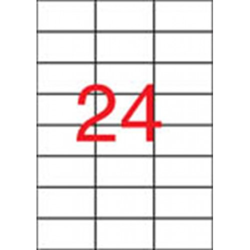 Apli Etikett 70x37mm poliészter matt áttetsző 2400 etikett/csomag