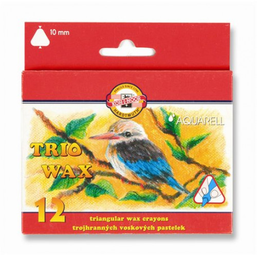 Koh-I-Noor Zsírkréta háromszögletű Aquarell 12 különböző szín