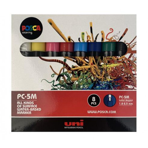 Uni Dekormarker készlet 1,8-2,5mm Posca PC-5M