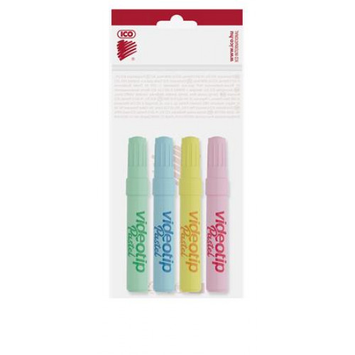 Ico Szövegkiemelő készlet 1-4mm Videotip 4 különböző pasztell szín