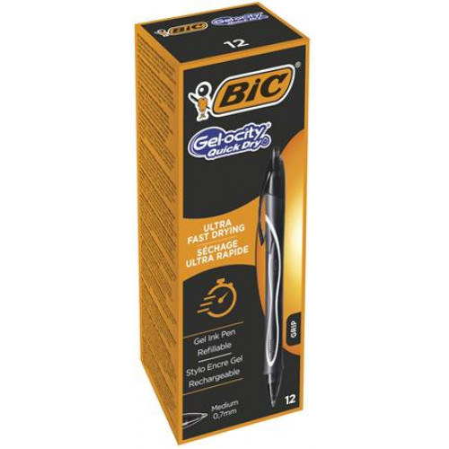 Bic Zseléstoll 0,3mm nyomógombos Gel-ocity Quick Dry fekete