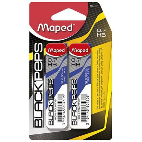 Maped Grafitbél 0,7mm HB 12 szálas Black Peps