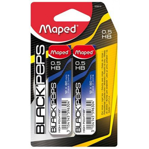 Maped Grafitbél 0,5mm HB 12 szálas Black Peps