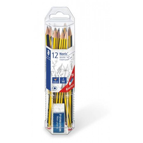 Staedtler Grafitceruza készlet ajándék radírral HB hatszögletű Noris 120