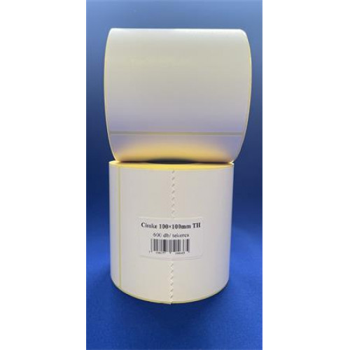 Etikett thermo 100x100mm 600 etikett/tekercs fehér