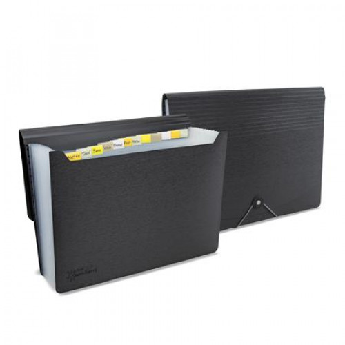 Rapesco Harmonikamappa A4 PP 13 rekeszes Germ-Savvy matt fekete