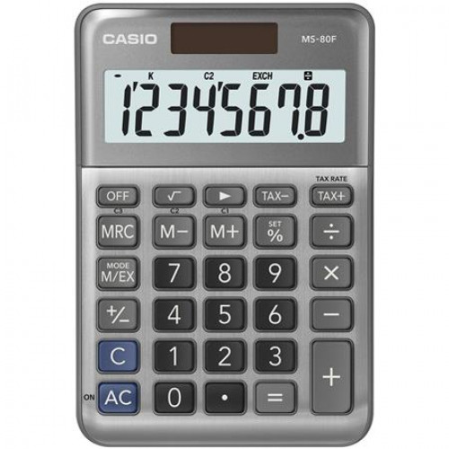 Casio Számológép asztali 8 számjegy MS-80 F szürke