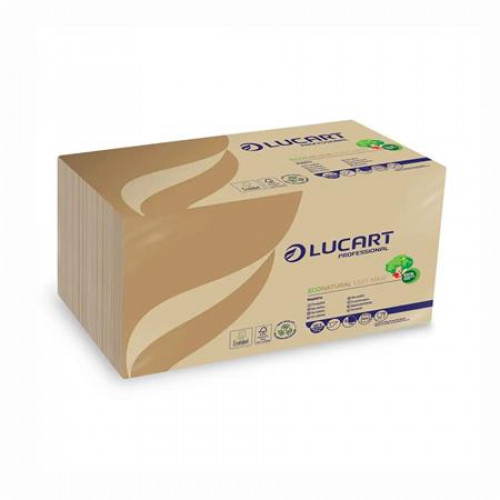 Lucart Szalvéta 1/4 hajtogatott 30x30cm Econatural 130T havanna barna