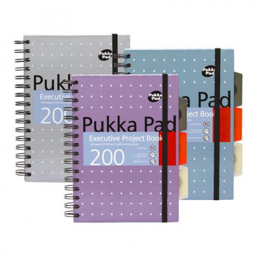 Pukka Pad Spirálfüzet A5 vonalas 100 lap Metallic Project Book vegyes szín