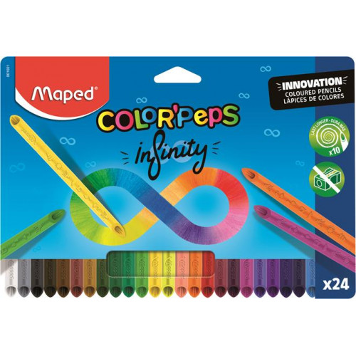 Maped Színes ceruza készlet háromszögletű Color`Peps INFINITY 24 különböző szín