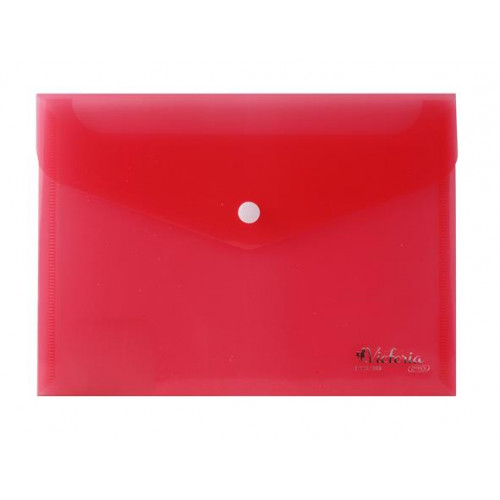 Victoria Office Irattartó tasak A5 PP patentos piros