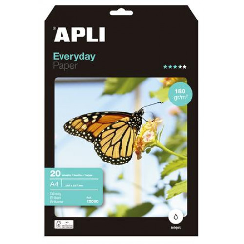 Apli Fotópapír tintasugaras A4 180g fényes Everyday