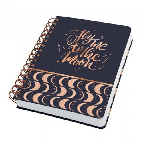 Sigel Spirálfüzet 168x215mm pontrácsos 120 lap keményfedeles Jolie Moonlight Melody