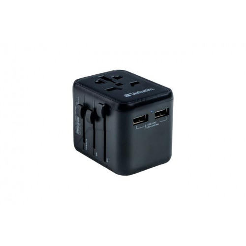 Verbatim Utazó adapter univerzális 2xUSB UTA-01