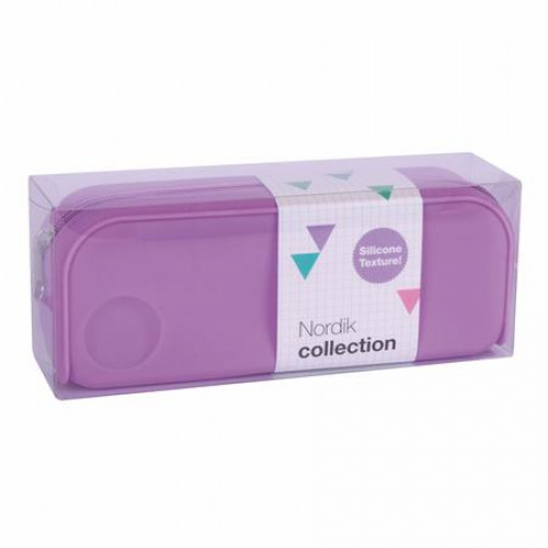 Apli Tolltartó cipzáras szilikon Nordik lila