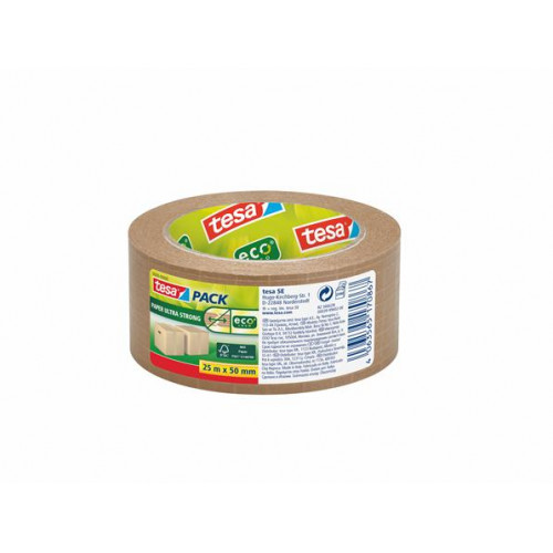 Tesa Csomagolószalag papír 50mmx25m Ultra Strong barna