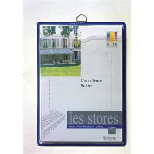 Tarifold Prospektustartó fém tartófüllel függő A4 álló kék