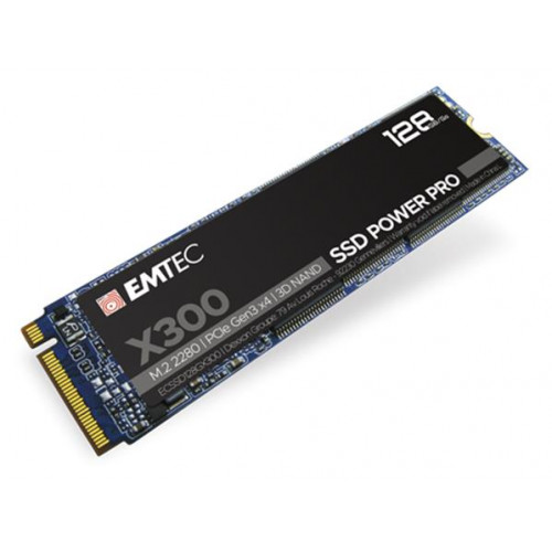 Emtec SSD (belső memória) 128GB M2 NVMe 1500/500 MB/s X300