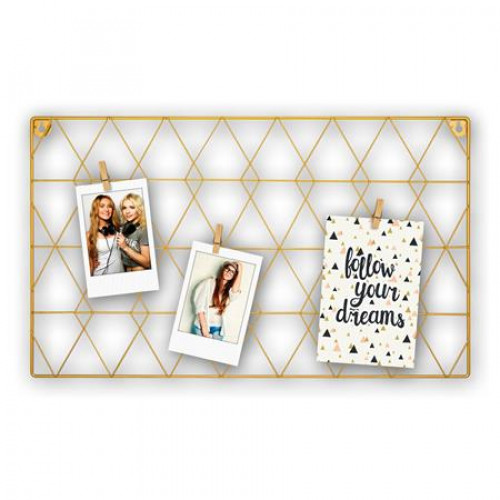 Képkeret fém 3 db fa csipesszel 30x50cm Zep Cambria arany