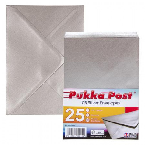 Pukka Pad Boríték C6 szilikonos Silver ezüst