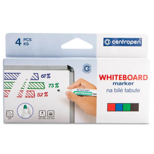 Centropen Táblamarker készlet kerek végű 8559 4db