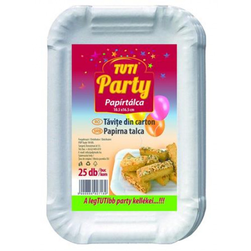 Tuti Papírtálca 10,5x16,5 cm 25 db Party